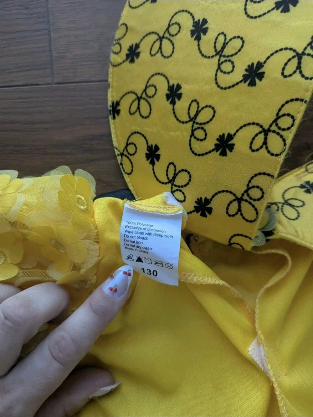 Bee Princess Costume 2 Piece Set Girls 130 / 7 EUC